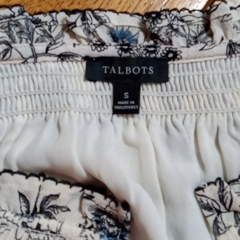TALBOTS Womens SMALL Dress FLORAL LONG Used Preowned Cocktail Party Flowers - Picture 6 of 7